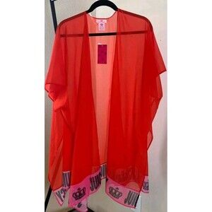 NWT Juicy Couture Red Cover-Up, One Size Fits All, NWT, Black Logos, New